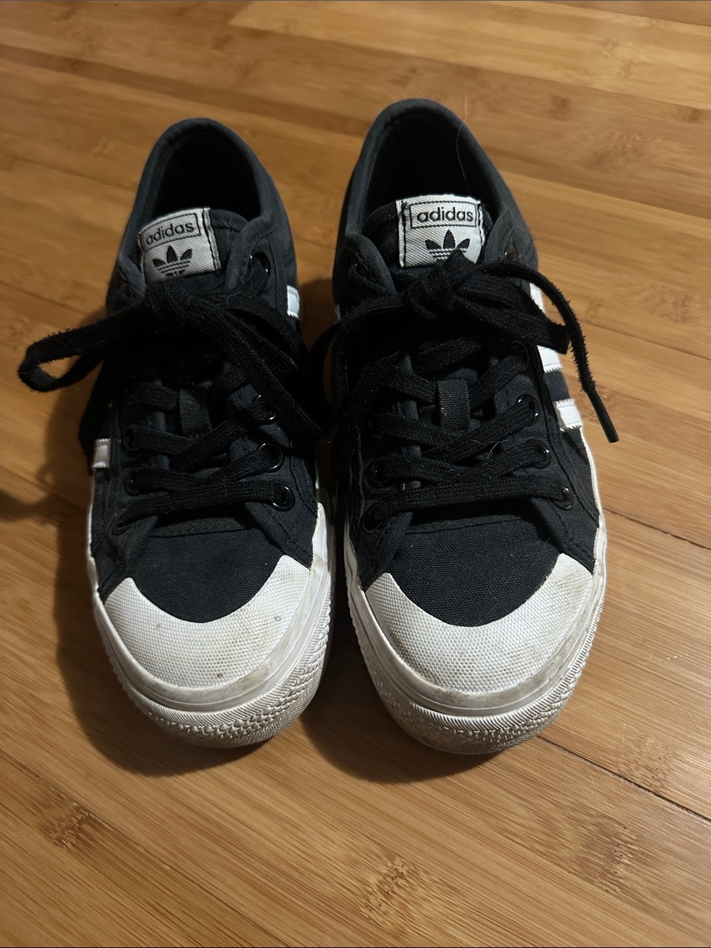 adidas Black and White Low-Top Sneakers